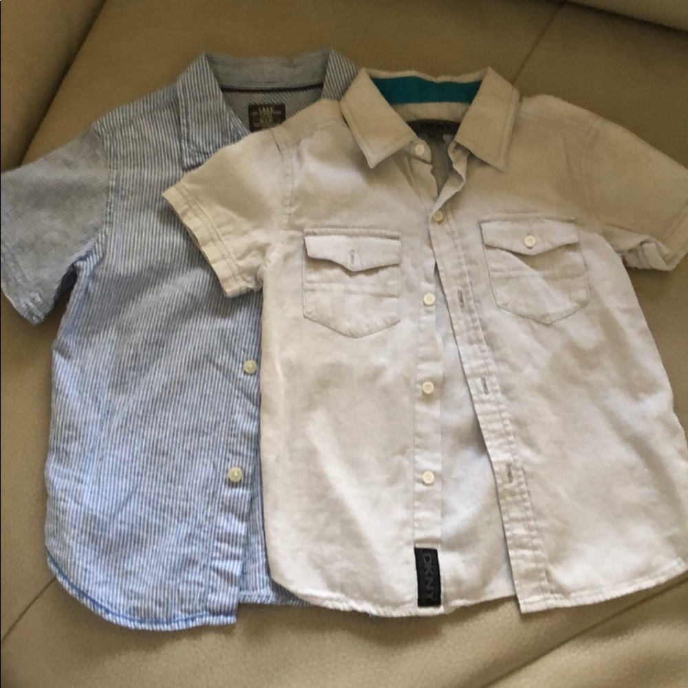 DKNY and HM Two button up shirts.